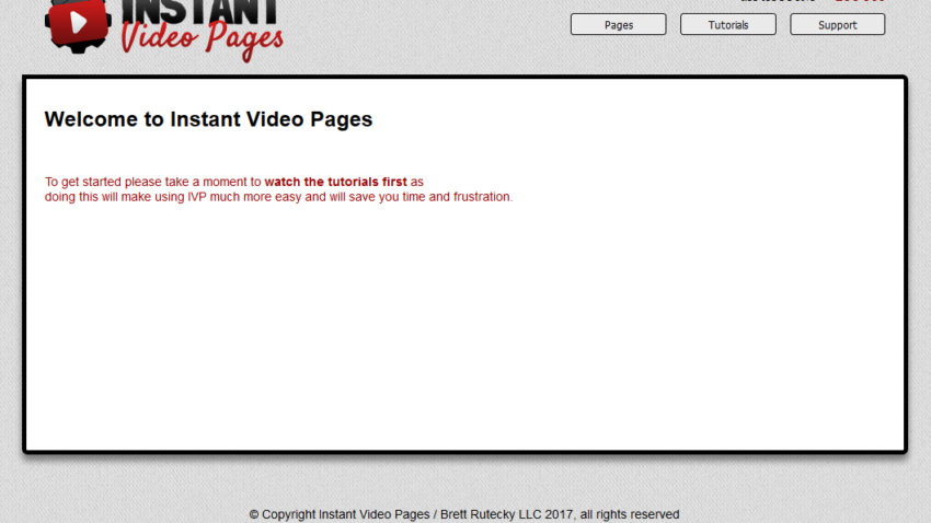 Welcome to Instant Video Pages 